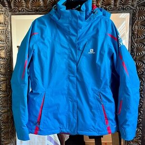 Solomon Vibrant Blue Waterproof Ski Jacket With Bentley Motors Logo